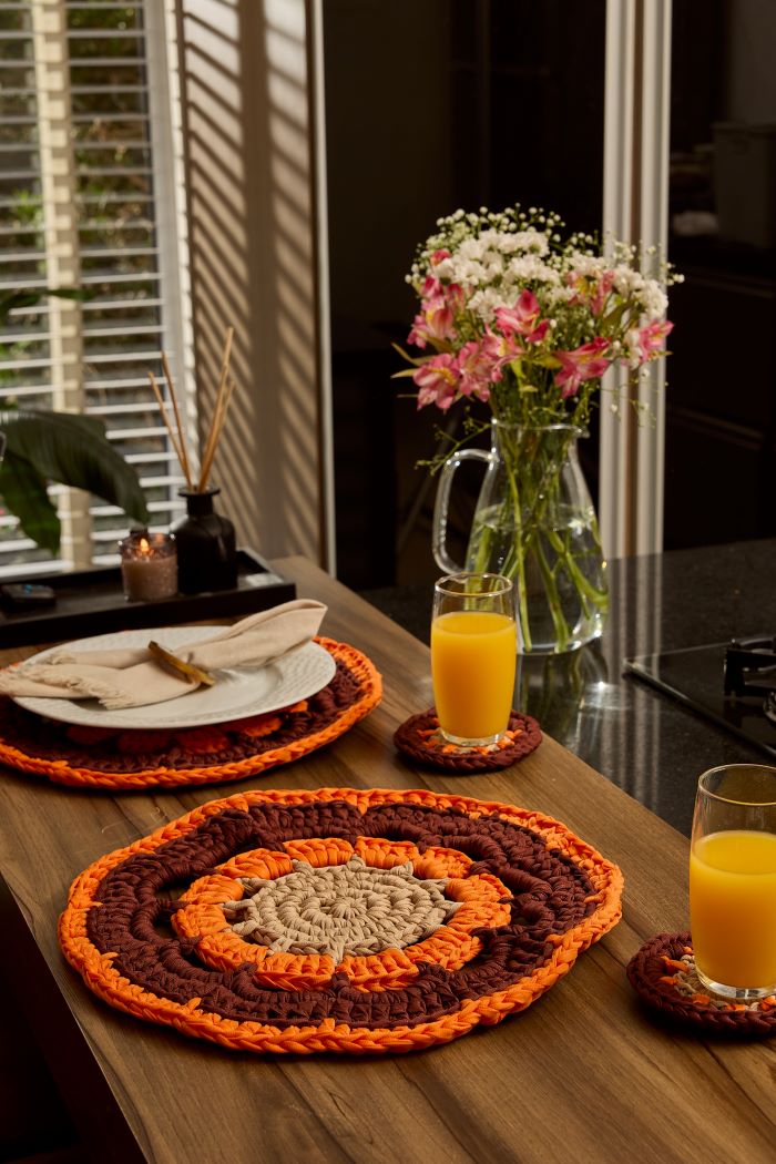 Sousplat e Porta Copo Colmeia